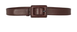 Chanel Leather Buckle Belt, Leather, Brown, MII, 3*