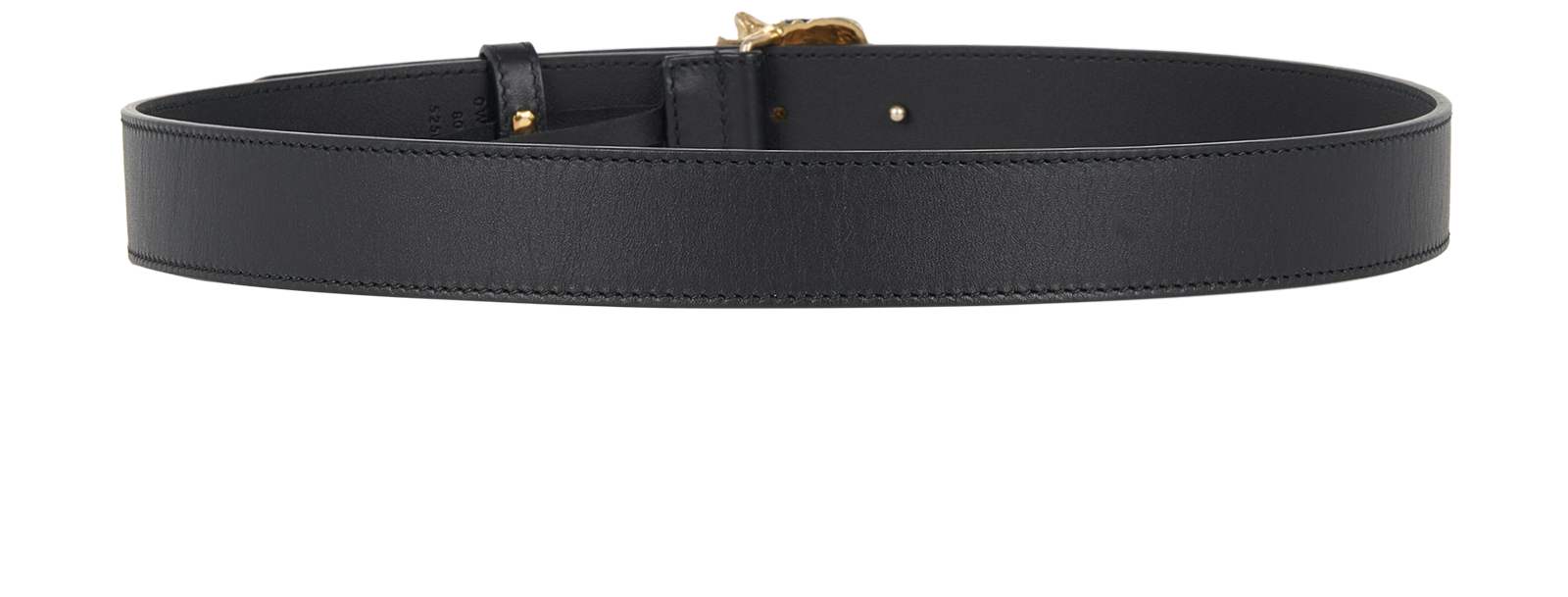 Gucci Embellished Tiger Belt, &pound;150, Accessories, Black, Leather, Back view