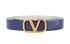 Valentino Blue Gold Buckle V-Belt, front view