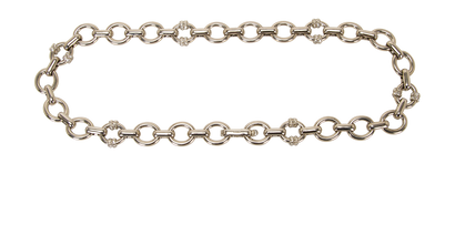 Chloe Crystals Chain Belt, &pound;140, Accessories, Silver, Brass, Front view