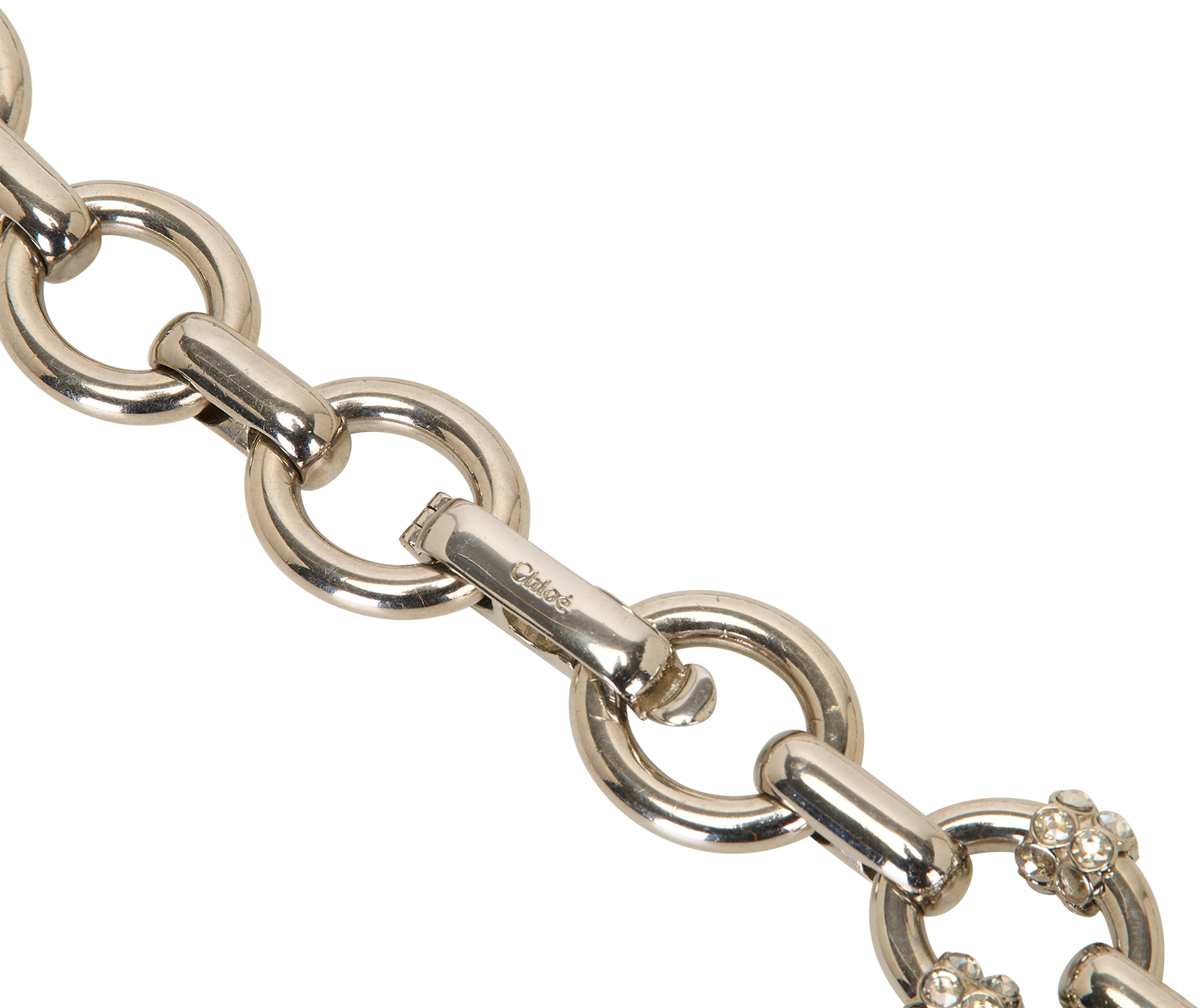 Chloe Crystals Chain Belt, &pound;140, Accessories, Silver, Brass, Other view