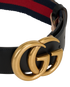Gucci Marmont Web Belt, &pound;180, Accessories, Black/Blue/Red, Fabric/Leather, Other view