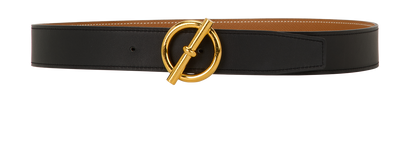 Hermes Reversible Glenan Belt, &pound;350, Accessories, Black/Tan, Leather, Front view