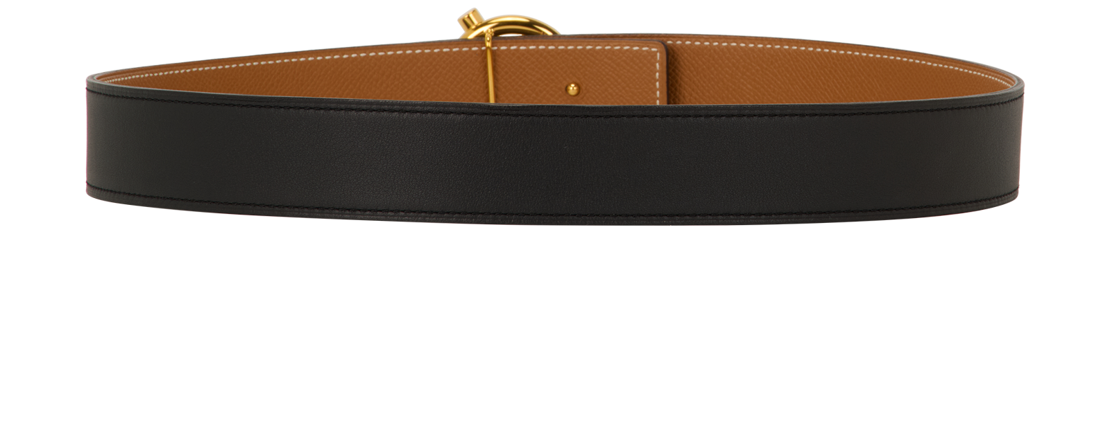 Hermes Reversible Glenan Belt, &pound;350, Accessories, Black/Tan, Leather, Back view