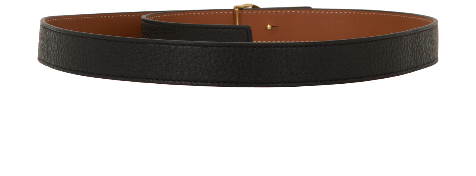 Tory Burch Miller Reversible Belt, &pound;120, Accessories, Black, Leather, Back view