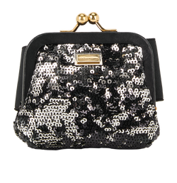 Dolce & Gabbana Purse Belt, Sequin/Fabric, Black, 75cm, MII, 2*