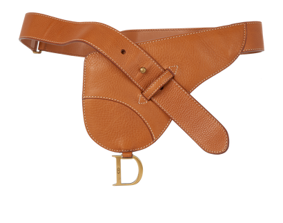 Christian Dior Saddle Belt, &pound;595, Accessories, Brown, Leather, Front view
