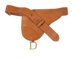 Christian Dior Saddle Belt, Leather, Brown, 80cm, MII, DB, 2*