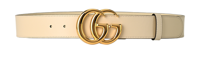 Gucci GG Belt, £280, Accessories, White, Leather, Front view
