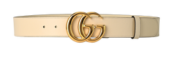 Gucci GG Belt, Leather, White, 90, DB/B, 4*