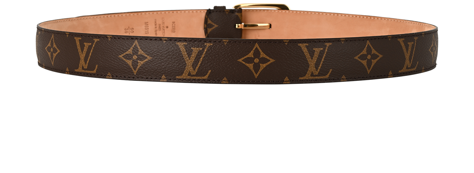 Louis Vuitton Belt, &pound;180, Accessories, Brown, Canvas, Back view