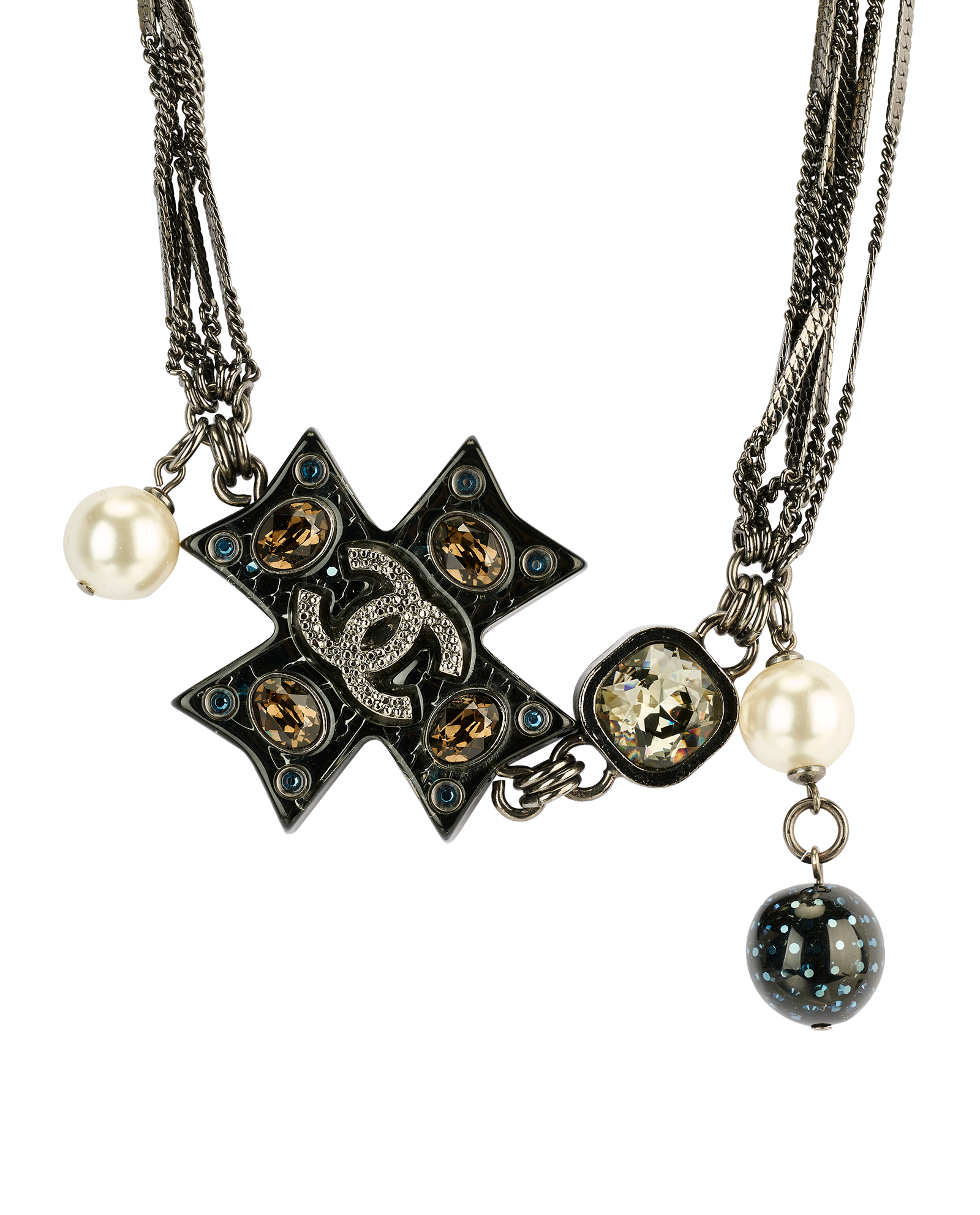 Chanel 06A Cross Chain Belt, &pound;595, Accessories, Grey, Brass, Other view