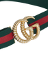 Gucci GG Web Belt, £210, Accessories, Green/Red, Brass/Canvas, Other view