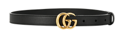 Gucci GG Marmont Thin Belt, Leather, Black, 65CM, DB, 3*