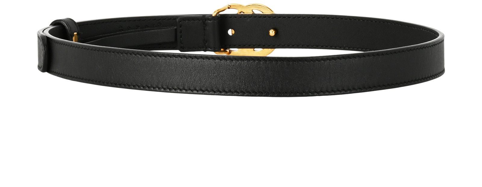 Gucci GG Marmont Thin Belt, &pound;195, Accessories, Black, Leather, Back view