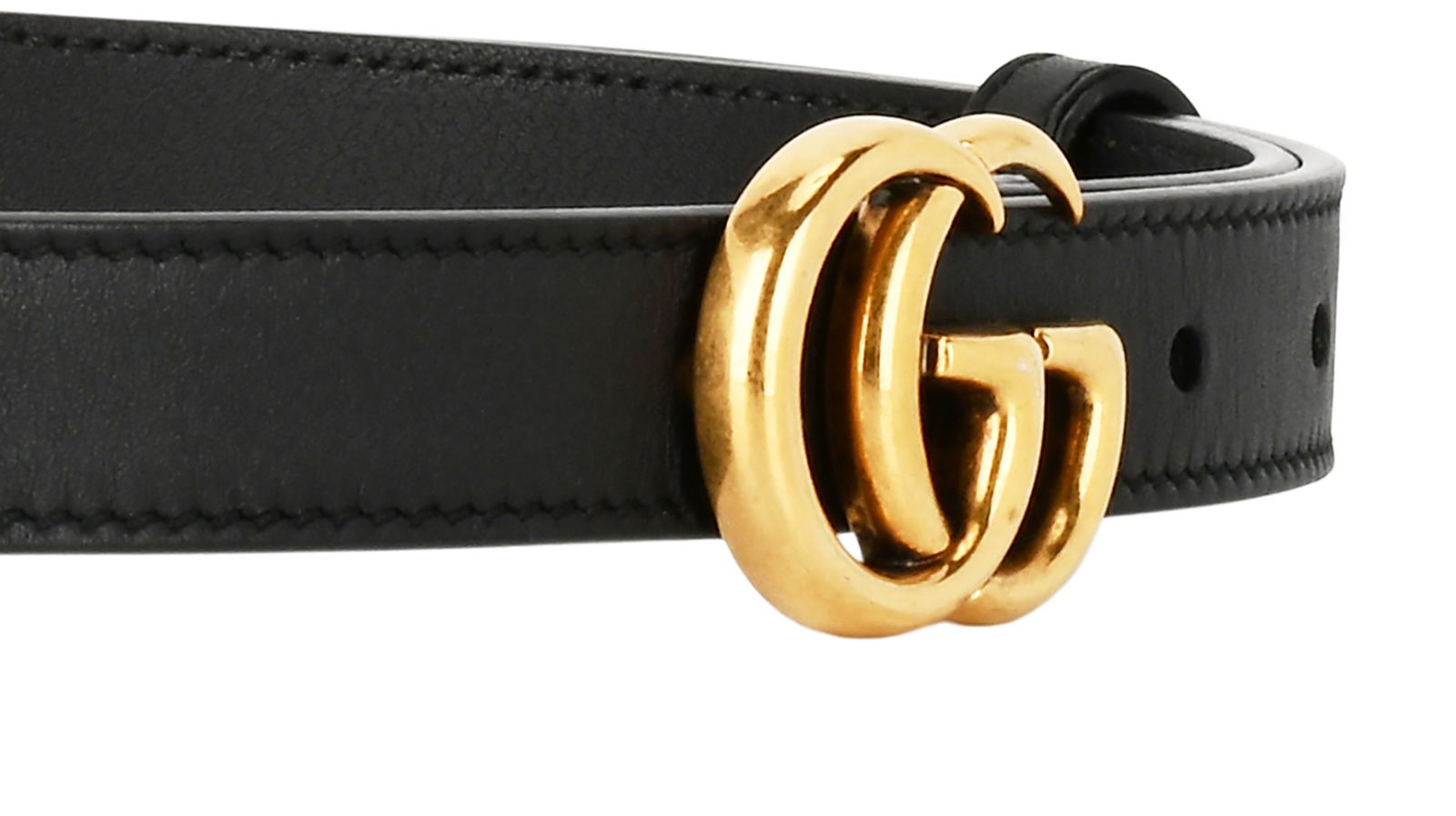 Gucci GG Marmont Thin Belt, &pound;195, Accessories, Black, Leather, Other view