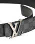 Louis Vuitton Initials Reversible Belt, £280, Accessories, Black/Grey, Canvas/Leather, Other view