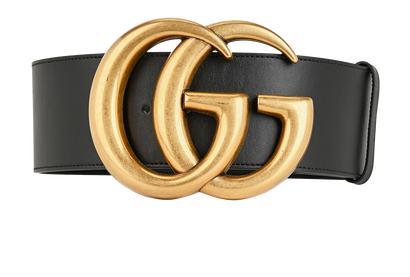 Gucci Marmont Wide Belt, &pound;280, Accessories, Black, Leather, Front view