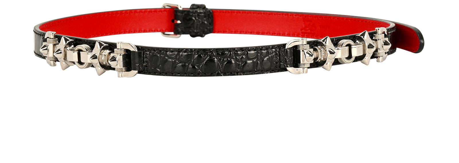 Christian Louboutin Morsetto Belt, &pound;250, Accessories, Black, Leather, Back view
