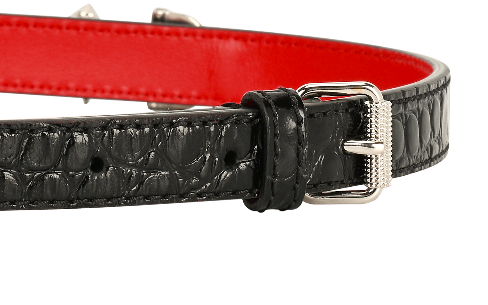 Christian Louboutin Morsetto Belt, &pound;250, Accessories, Black, Leather, Other view