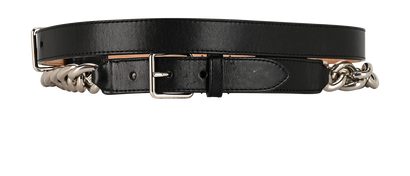 Alexander McQueen Double Waist Belt, &pound;110, Accessories, Black, Leather, Front view