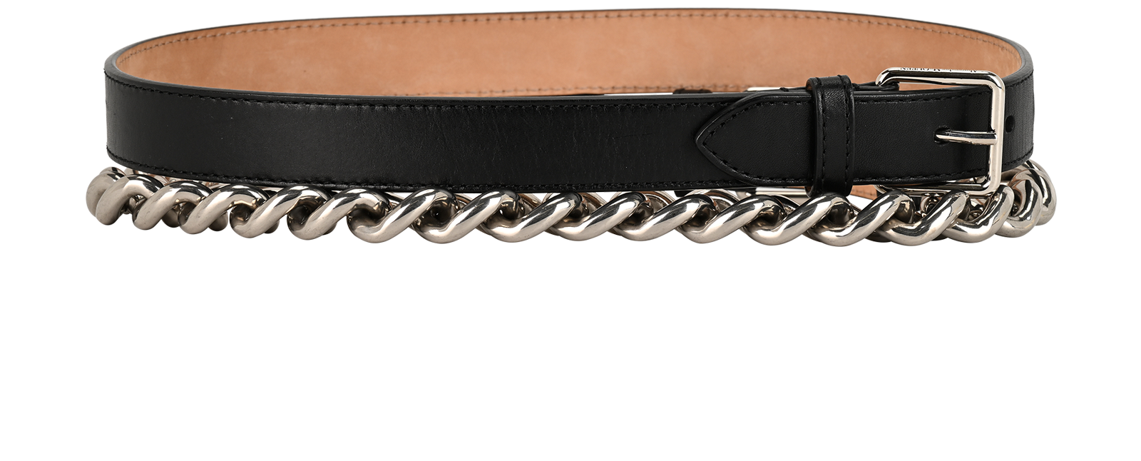 Alexander McQueen Double Waist Belt, &pound;110, Accessories, Black, Leather, Back view