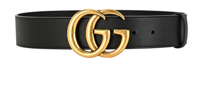 Gucci GG Marmont Belt, &pound;295, Accessories, Black, Leather, Front view