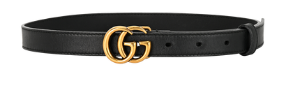 Gucci Marmont Slim Belt, &pound;210, Accessories, Black, Leather, Front view