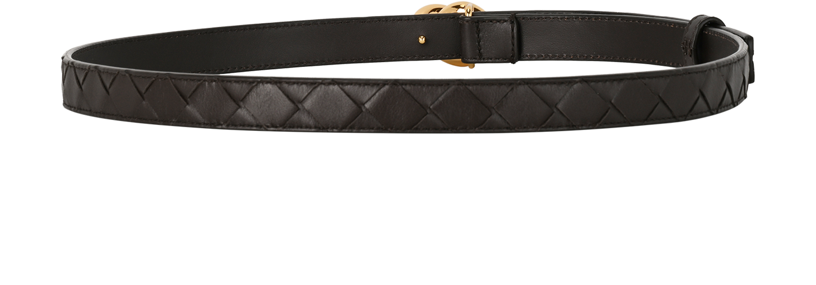 Bottega Veneta Intrecciato Knot Belt, &pound;320, Accessories, Brown, Leather, Back view