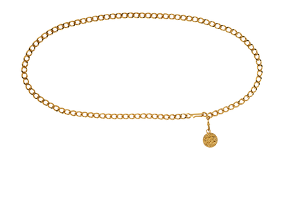 Chanel 1982 Medallion CC Chain Belt, &pound;395, Accessories, Gold, Brass, Front view