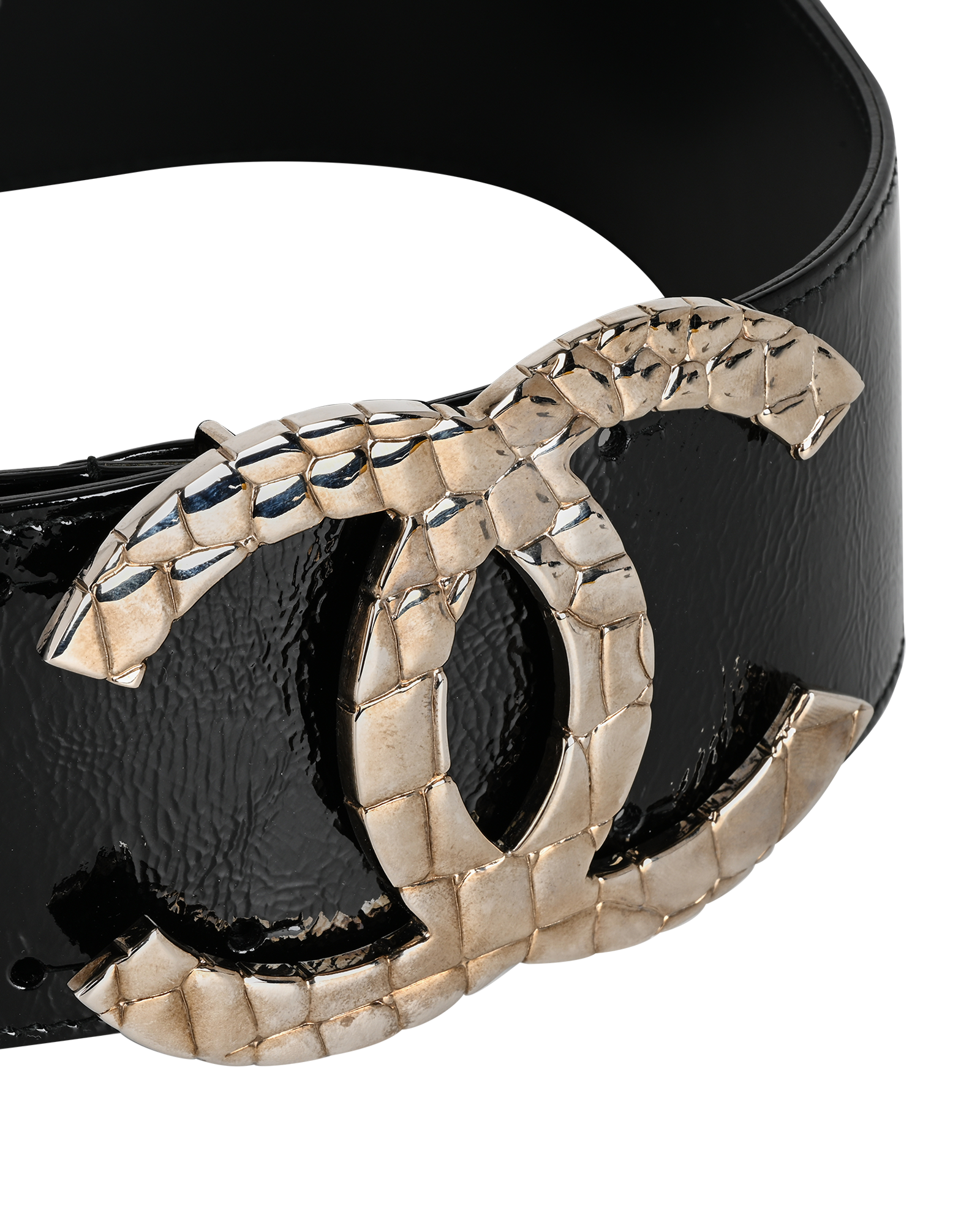 Chanel 07P CC Waist Belt, &pound;450, Accessories, Black, Patent Leather, Other view