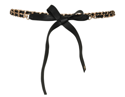 Chanel B20C Chain Belt, &pound;450, Accessories, Black, Leather, Front view