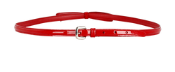 Prada Thin Bow Belt, Patent, Red, 1C5076, Sz85, 2*