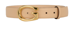Gucci Selleria Belt, Leather, Beige, 493949, Sz60, B/DB, 2*