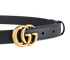 Gucci GG Marmont Thin Belt, &pound;190, Accessories, Black, Leather, Other view