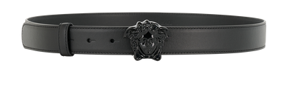 Versace Medusa Belt, &pound;150, Accessories, Black, Leather, Front view