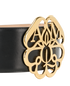 Alexander McQueen Seal Buckle Waist Belt, &pound;220, Accessories, Black, Leather, Other view
