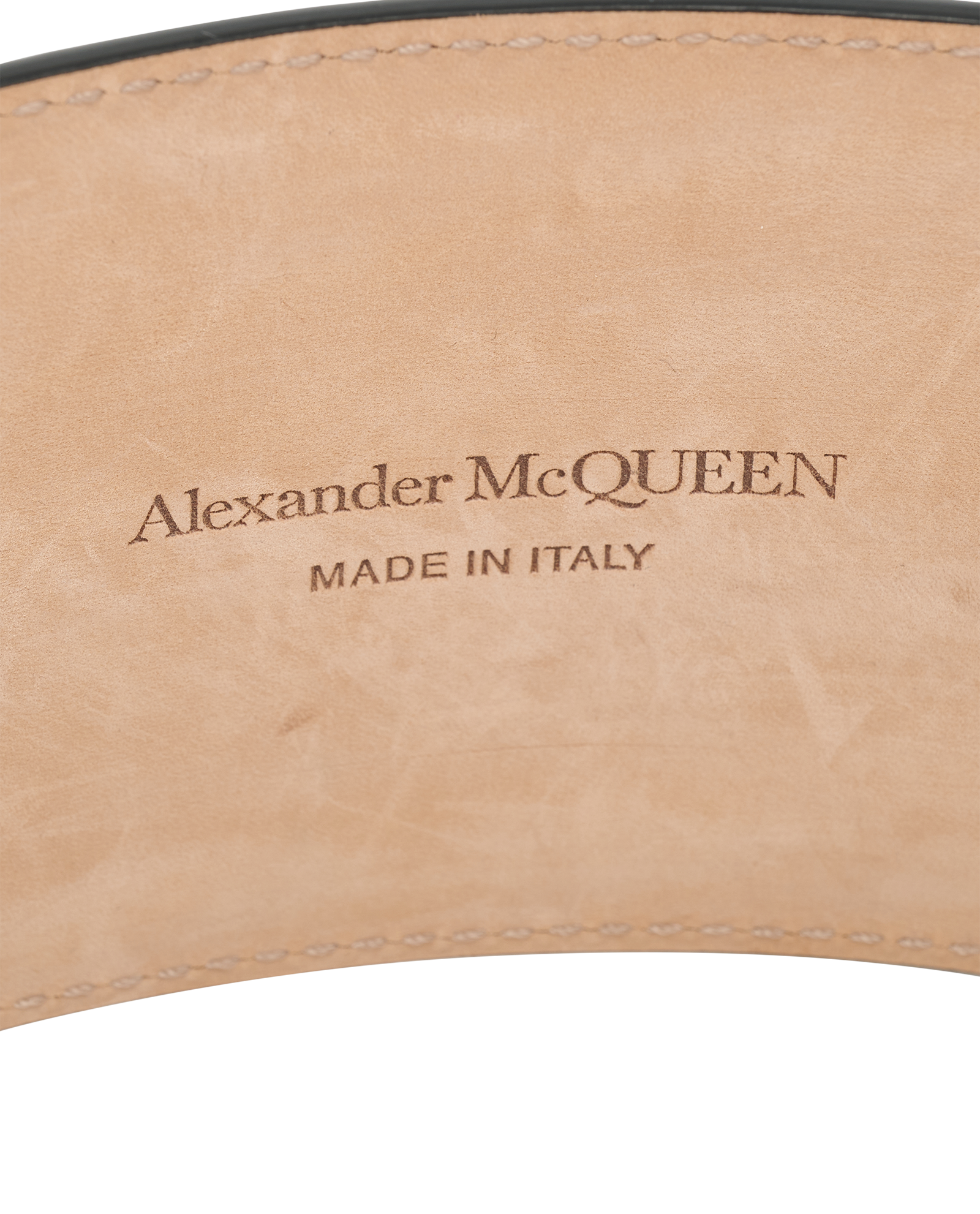 Alexander McQueen Seal Buckle Waist Belt, &pound;220, Accessories, Black, Leather, Other view