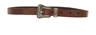 Saint Laurent Western Buckle Belt, &pound;190, Accessories, Brown, Leather, Front view