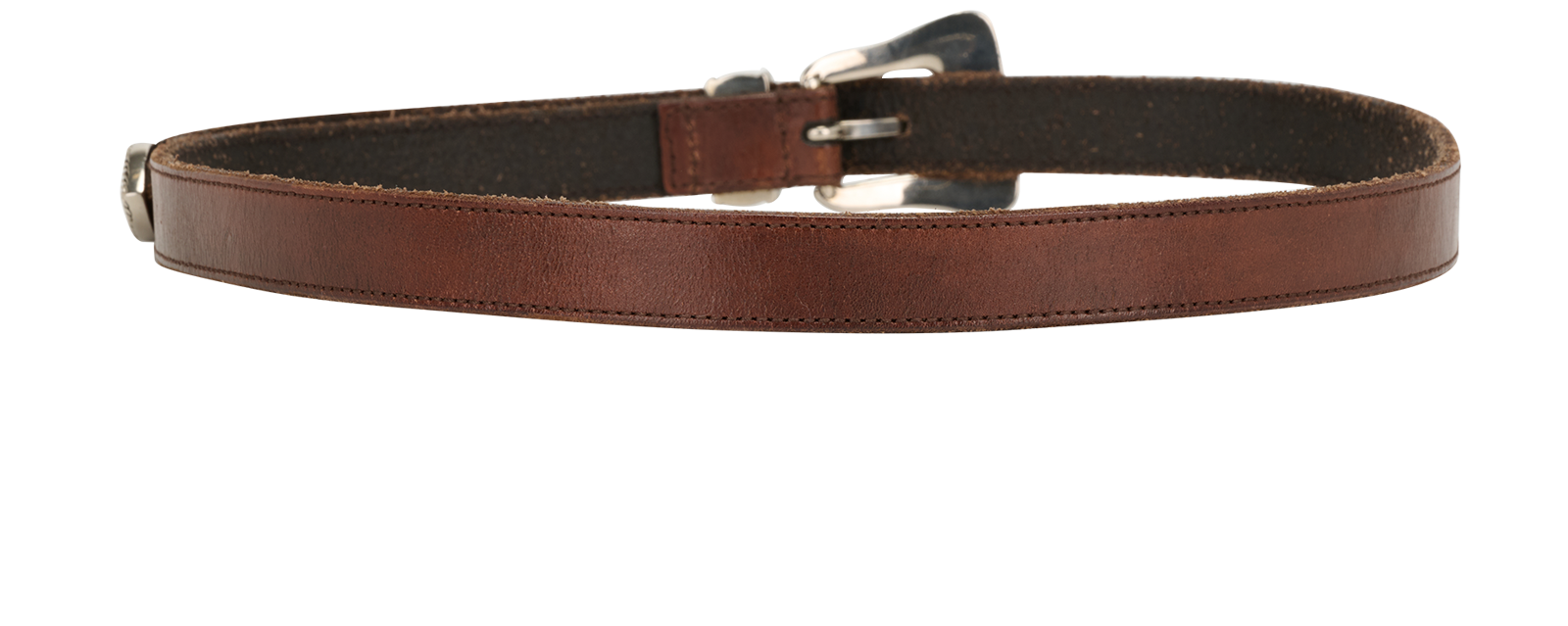 Saint Laurent Western Buckle Belt, &pound;190, Accessories, Brown, Leather, Back view
