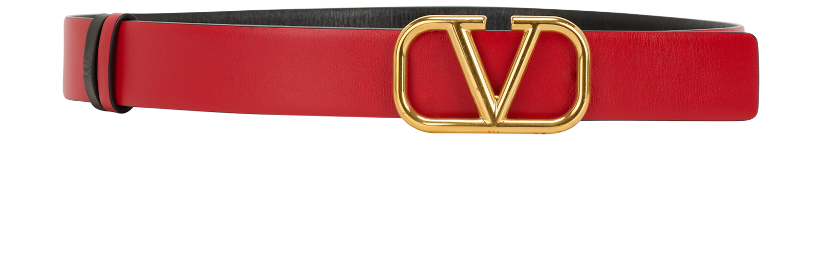 Valentino V-Logo Reversible Belt, &pound;220, Accessories, Black, Leather, Other view