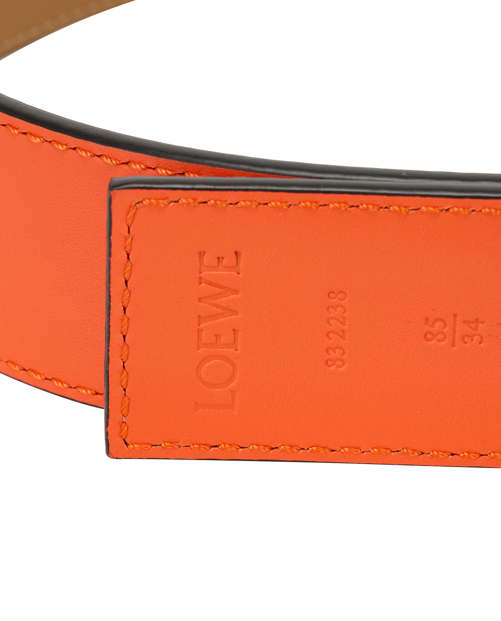 Loewe Anagram Reversible Belt, &pound;275, Accessories, Orange/Tan, Leather, Other view