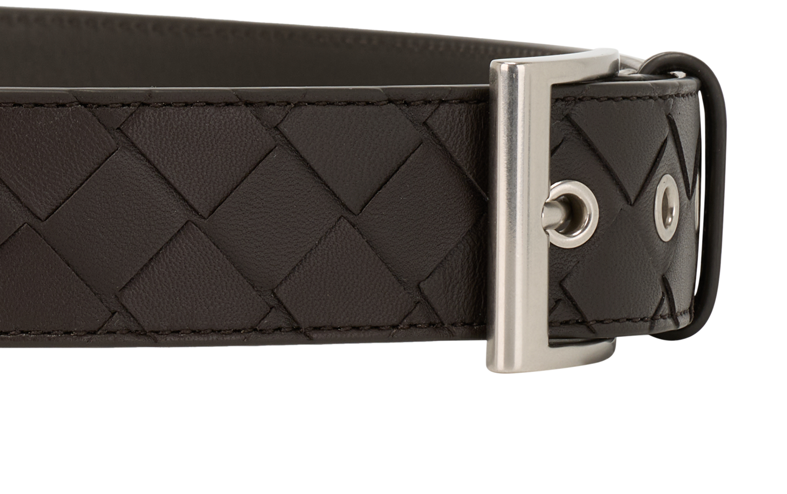 Bottega Veneta Intrecciato Belt, &pound;220, Accessories, Brown, Leather, Other view