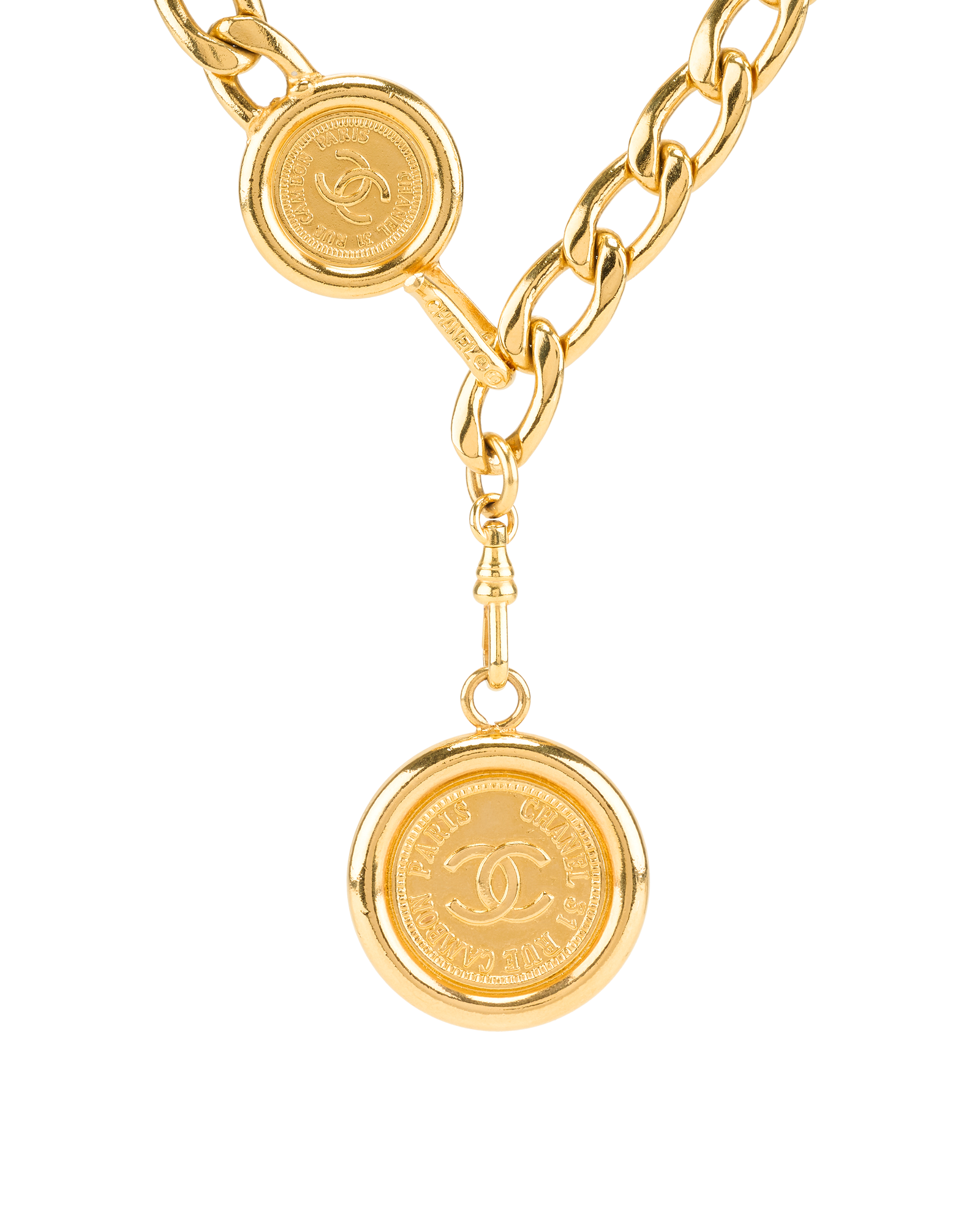 Chanel Vintage 31 Rue Cambon Medallion Chain Belt, &pound;950, Accessories, Gold, Yellow Gold Plated, Other view