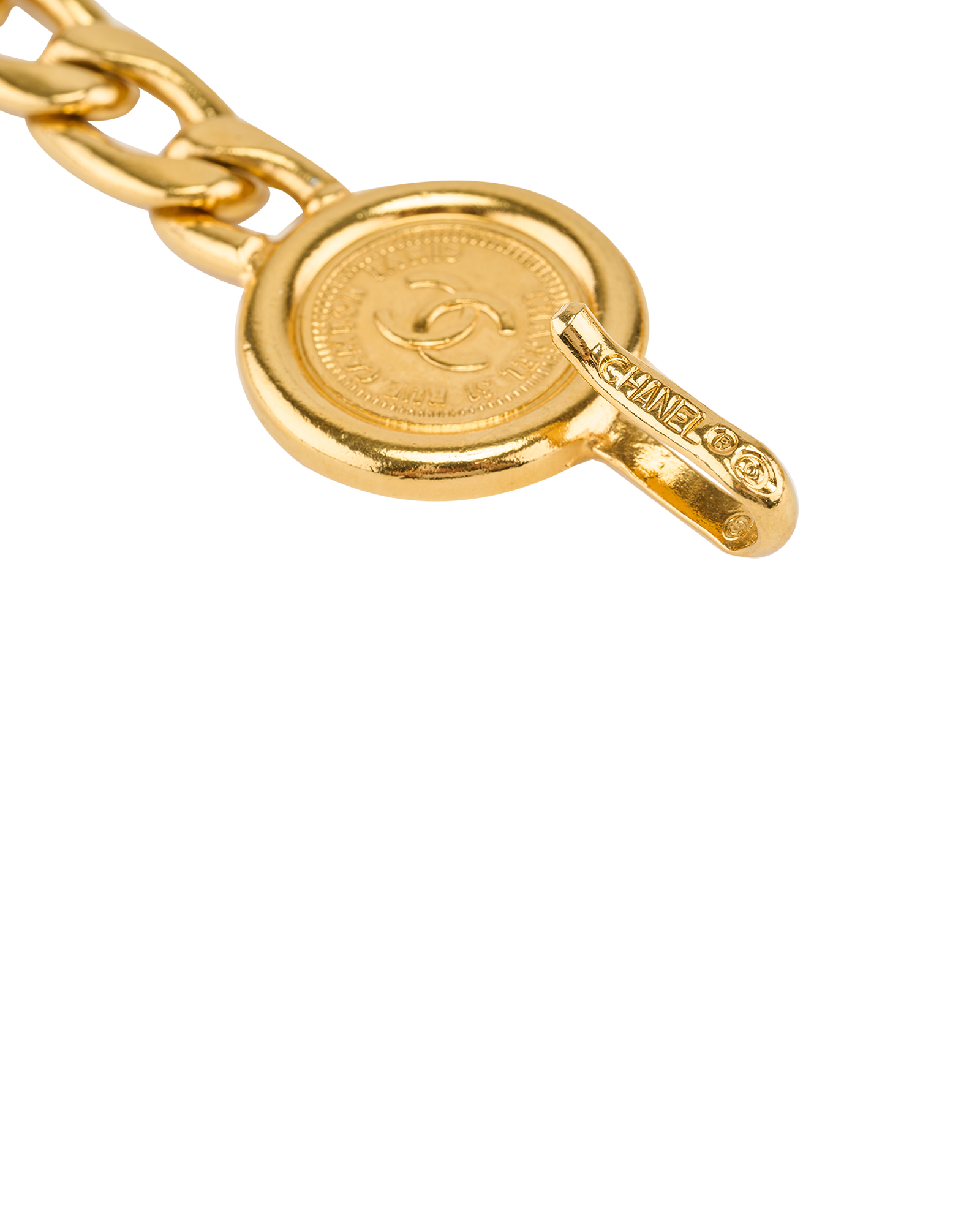 Chanel Vintage 31 Rue Cambon Medallion Chain Belt, &pound;950, Accessories, Gold, Yellow Gold Plated, Other view