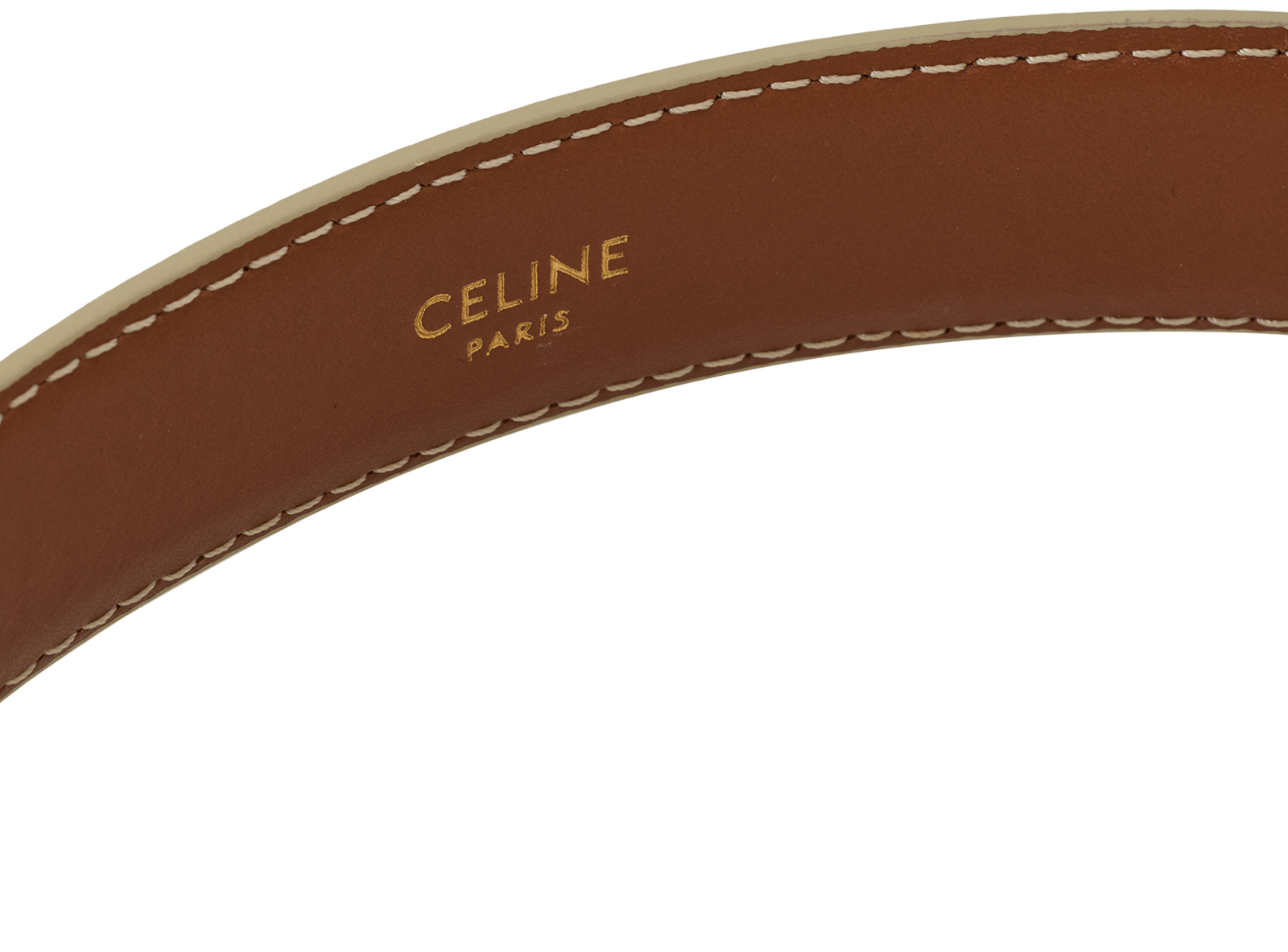 Celine Triomphe Belt, &pound;275, Accessories, Beige/White, Canvas, Other view
