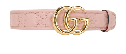 Gucci GG Marmont Quilted Belt, &pound;170, Accessories, Pink, Leather, Front view