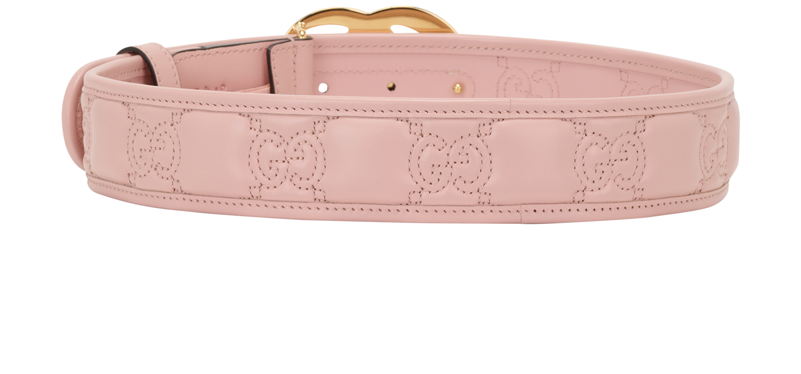 Gucci GG Marmont Quilted Belt, &pound;170, Accessories, Pink, Leather, Back view