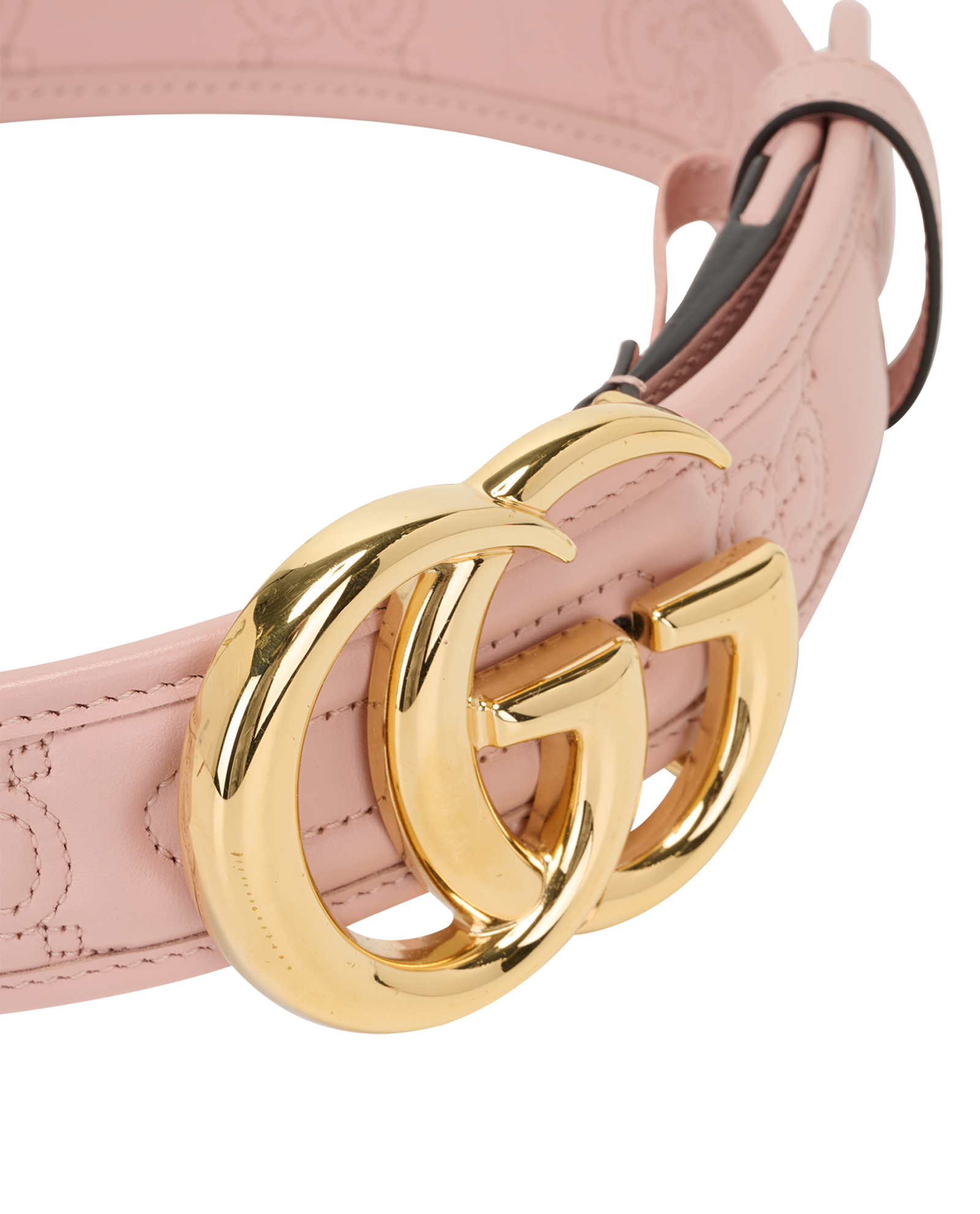 Gucci GG Marmont Quilted Belt, &pound;170, Accessories, Pink, Leather, Other view