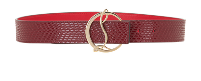 Christian Louboutin Reversible Belt, &pound;220, Accessories, Red, Leather, Front view